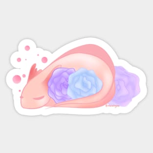 Sleepy Sweetly Axolotl Sticker